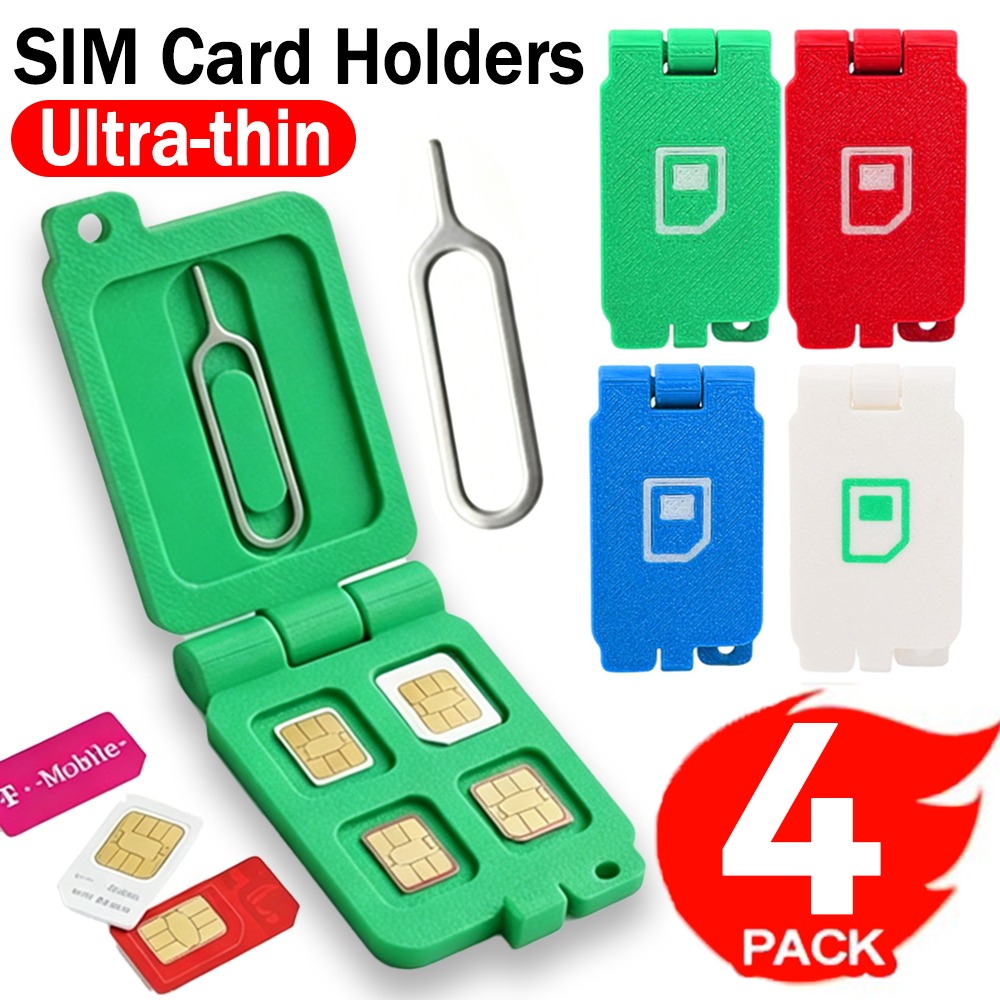 Sim Card Holder Case - Universal Mini SIM Card Adapter Storage