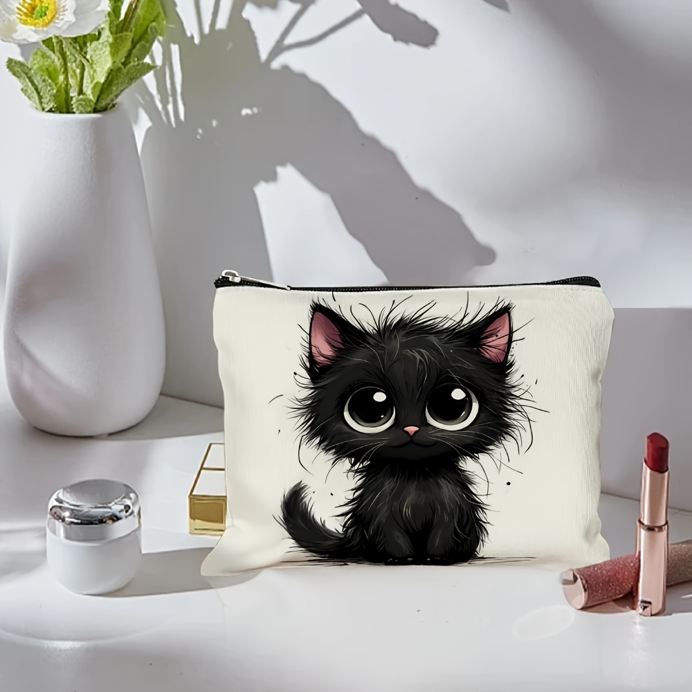 A Cute cat print cosmetic bag  - đánh giá và giá Travel Accessories Jewelry