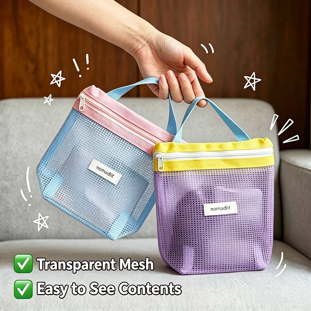 Large Capacity Transparent Mes - đánh giá và giá Travel Accessories Toiletry Bag