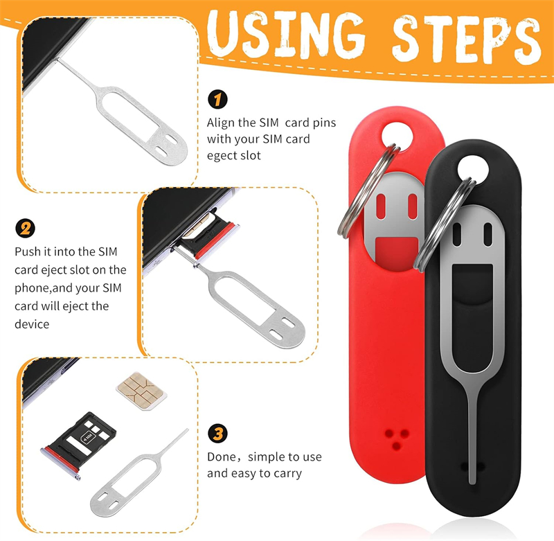 3PCS Anti-Lost Sim Card Eject  - đánh giá và giá Sim Card Holder Case