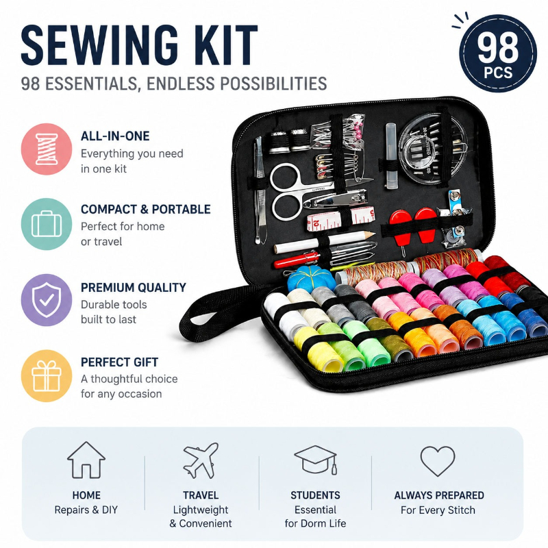 68/98PCS Sewing Accessories To - đánh giá và giá Travel Accessories Kit