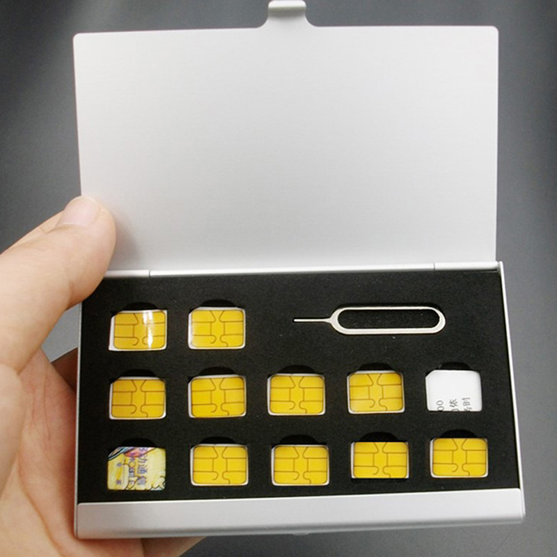 New 12-Slots-NANO+1-Slot-Card- - đánh giá và giá Sim Card Holder Case